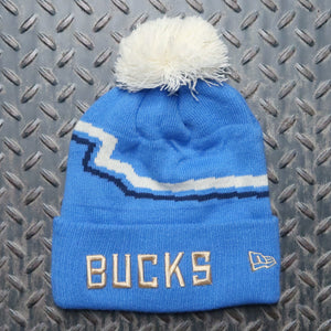 New Era Milwaukee Bucks NBA24 City Edition Knit Beanie Sky Blue 60590136