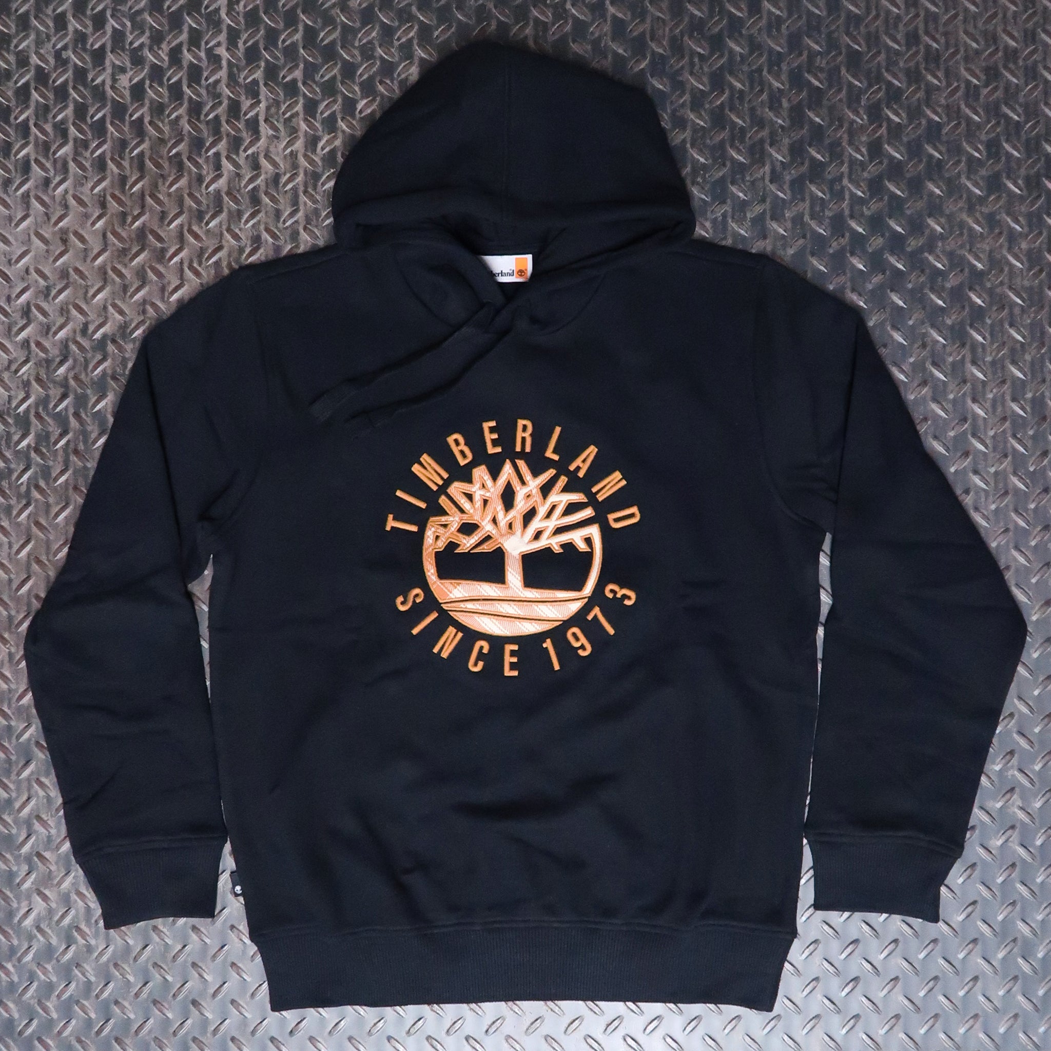 Timberland Heritage Plaid Logo Pullover Hoodie Black TB0A6VGT001