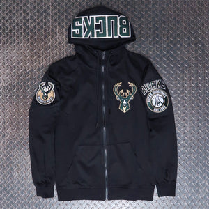 Pro Standard Milwaukee Bucks Classic Zip Hoodie Black BMB552731-BLK