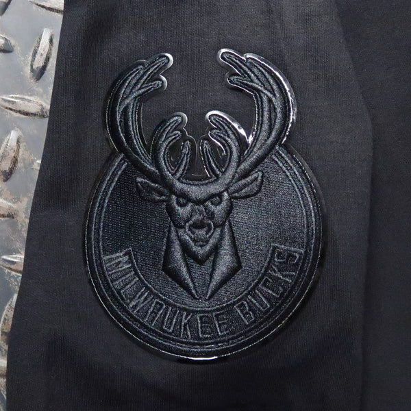 Pro Standard Milwaukee Bucks Triple Black Zip Hoodie