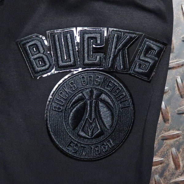 Pro Standard Milwaukee Bucks Triple Black Zip Hoodie