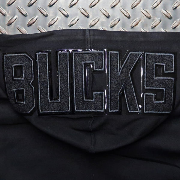 Pro Standard Milwaukee Bucks Triple Black Zip Hoodie