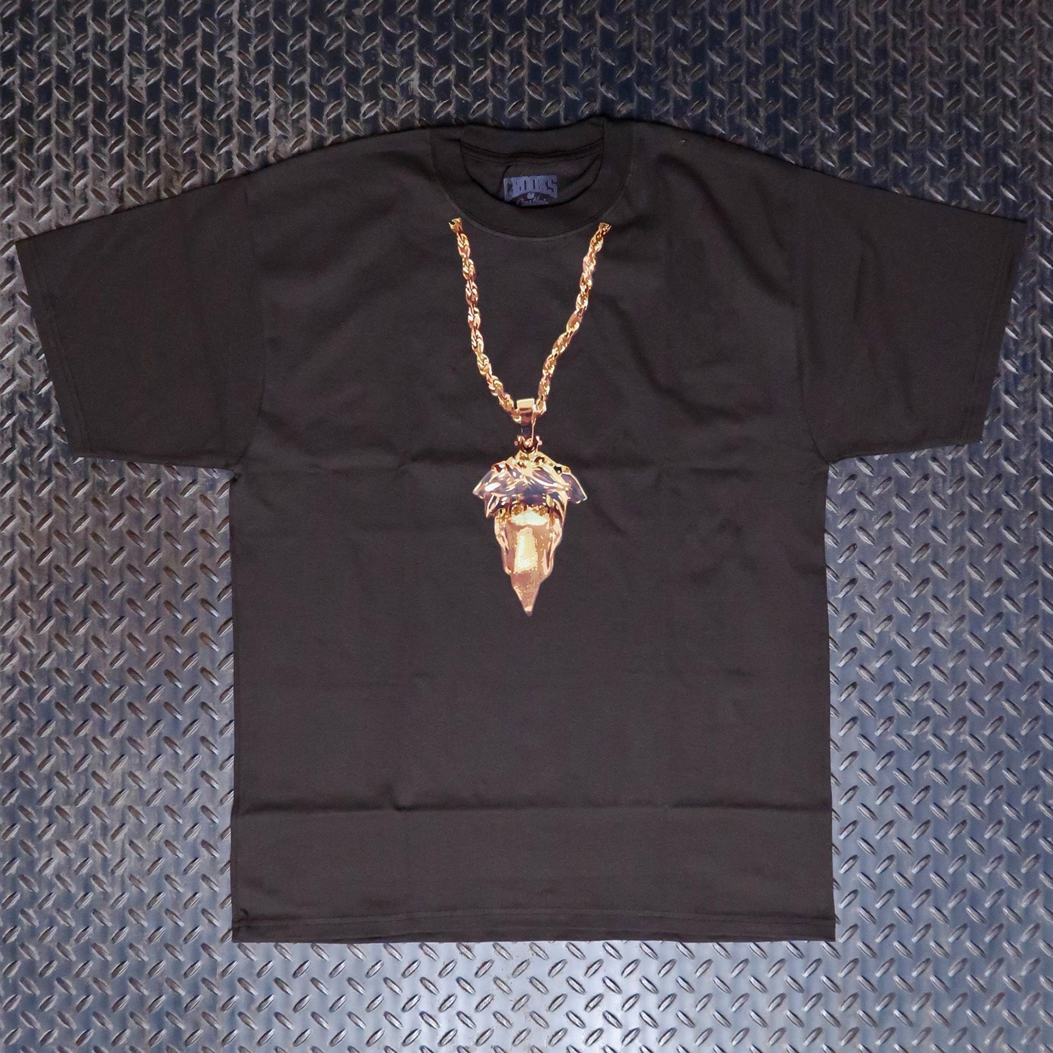 Crooks & Castles Keychain Premium Heavyweight Box T-Shirt Brown XC0196T