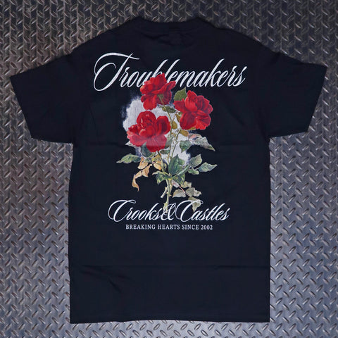 Crooks & Castles Breaking Hearts Since 2002 T-Shirt Black XC0203T