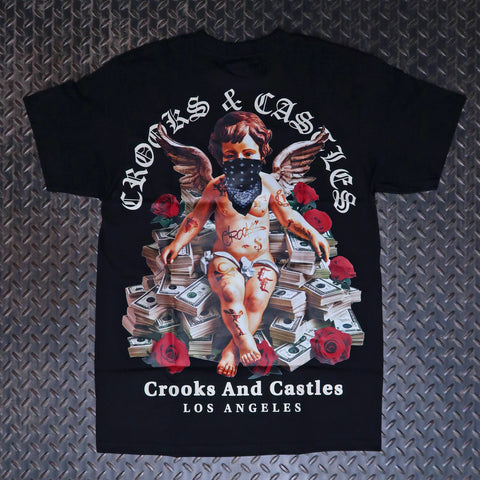 Crooks & Castles Money Angel T-Shirt Black XC0193T