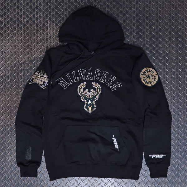 Pro Standard Milwaukee Bucks Rebel Athletics Pullover Hoodie Black BMB5516284-BLK