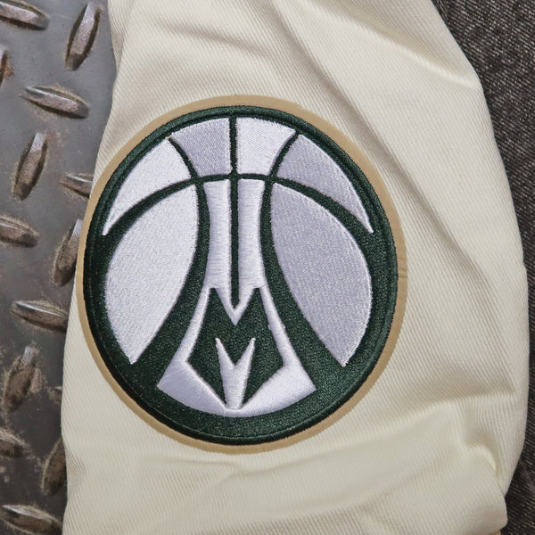 Pro Standard Milwaukee Bucks Rebel Athletics Denim Varsity Jacket