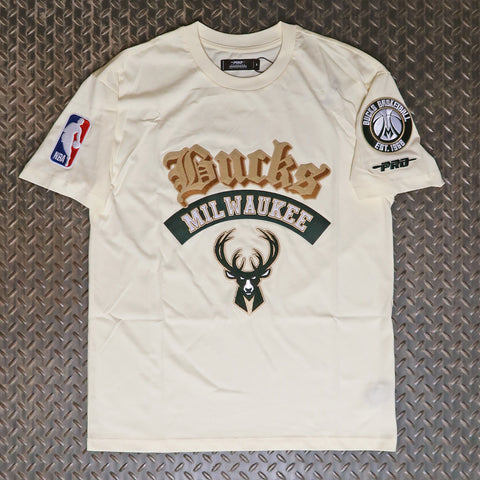 Pro Standard Milwaukee Bucks Best Of Drop Shoulder T-Shirt Eggshell BMB1516274-EGG
