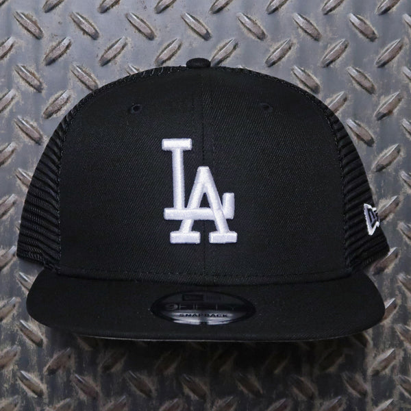 New Era Los Angeles Dodgers 9FIFTY Snapback Trucker Hat Black White 6041891