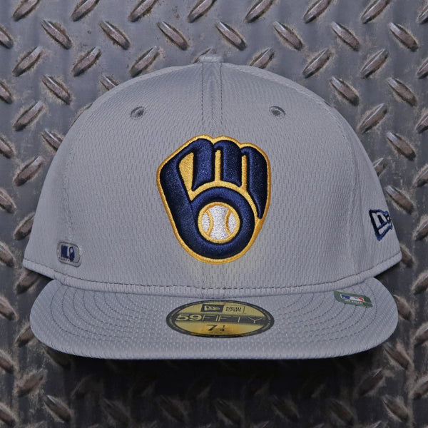 New Era Milwaukee Brewers Clubhouse 2025 59FIFTY Fitted Hat Grey 60632134