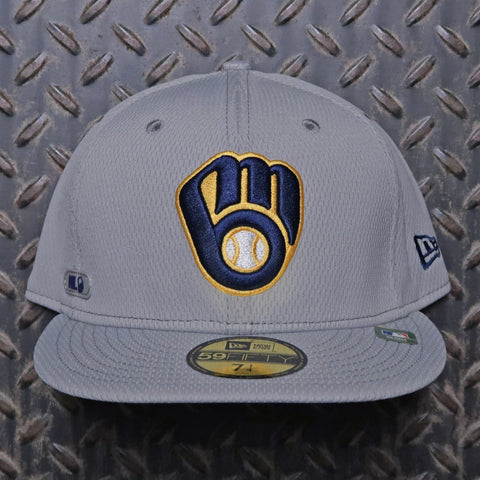 New Era Milwaukee Brewers Clubhouse 2025 59FIFTY Fitted Hat Grey 60632134