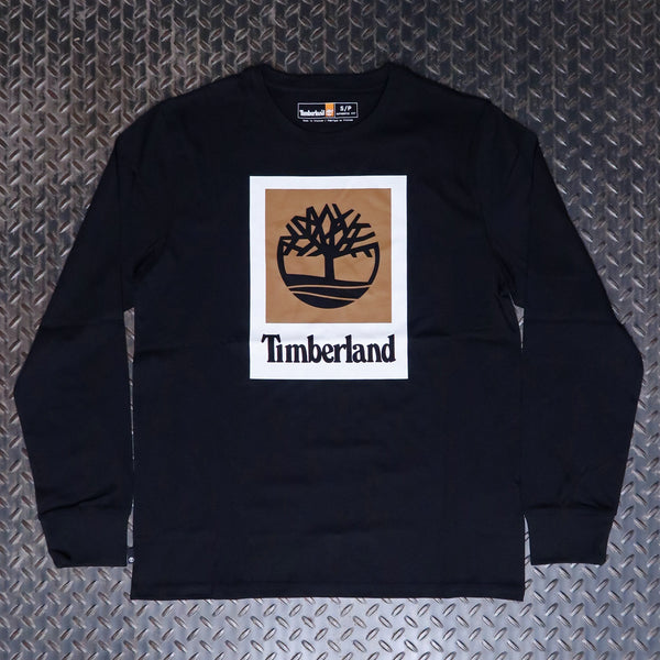 Timberland Stack Logo Colored Long Sleeve T-Shirt Black TB0A5VBB01