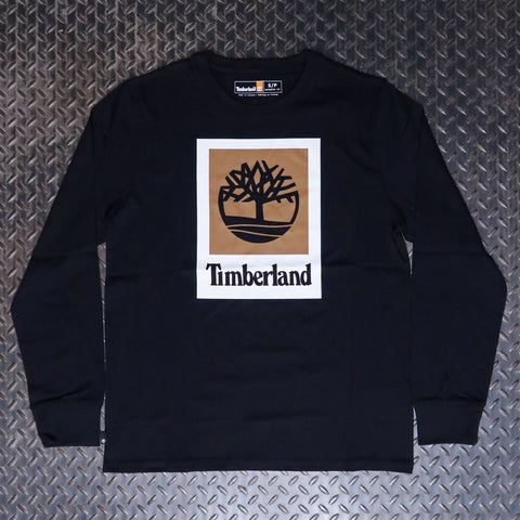 Timberland Stack Logo Colored Long Sleeve T-Shirt Black TB0A5VBB01