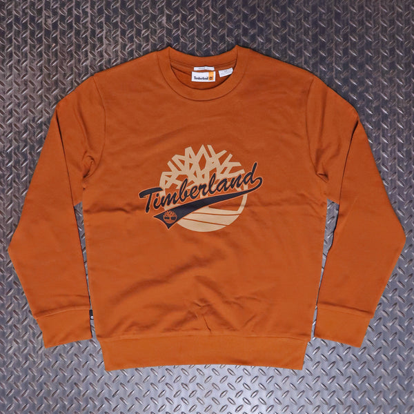 Timberland Brand Carrier Graphic Crewneck Sweatshirt Rust TB0A5MAJC39