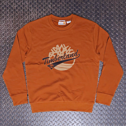 Timberland Brand Carrier Graphic Crewneck Sweatshirt Rust TB0A5MAJC39