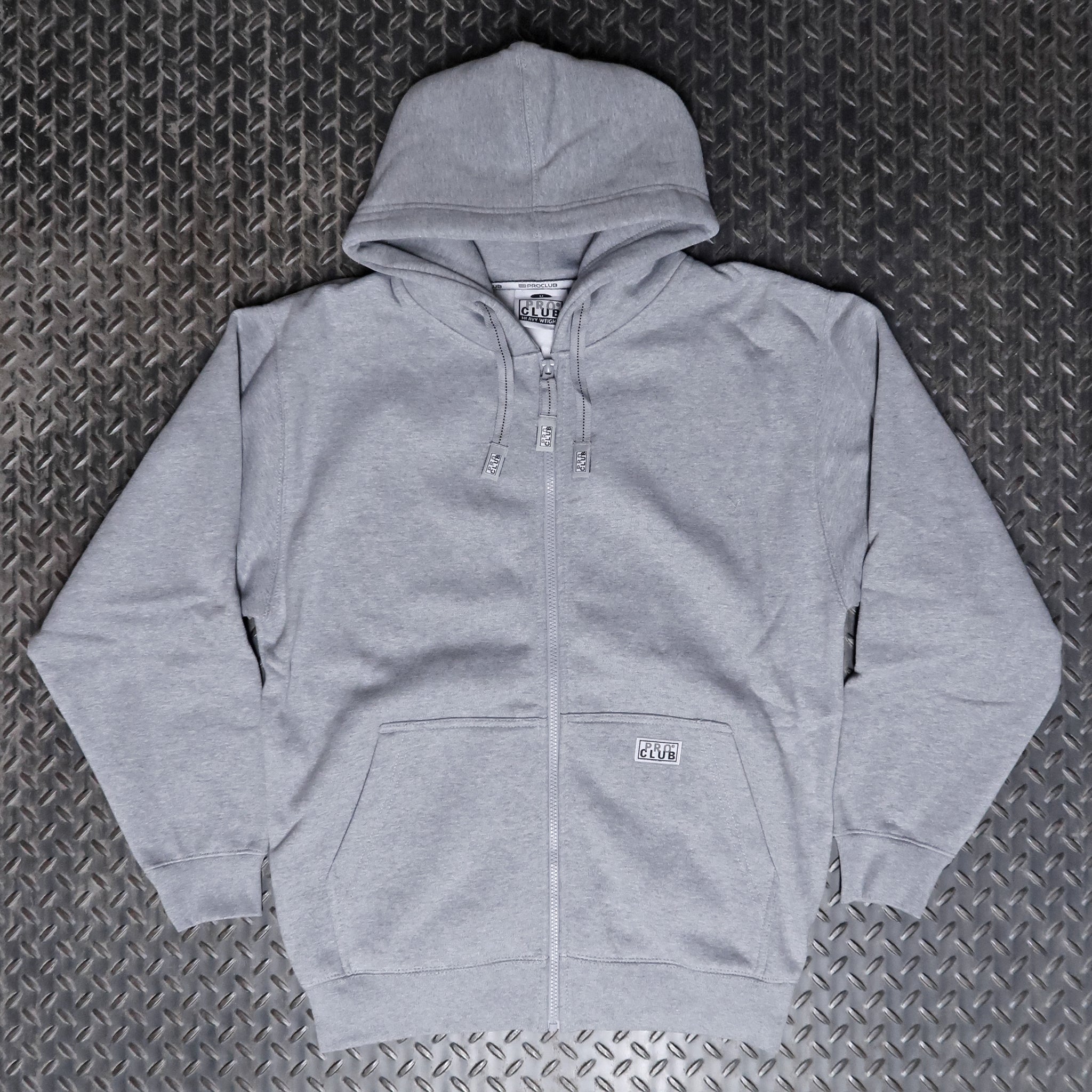 Pro Club Heavy Weight Zip Hoodie 13oz Heather Grey PC143