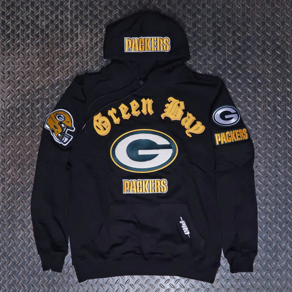 Pro Standard Green Bay Packers Old English Pullover Hoodie Black FGP5410344-BLK