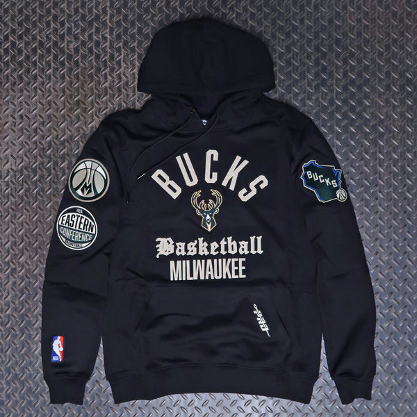 Pro Standard Milwaukee Bucks Modern Originals Pullover Hoodie Black BMB5516415-BLK