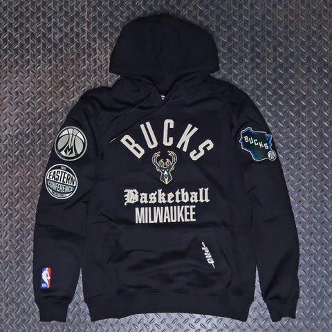 Pro Standard Milwaukee Bucks Modern Originals Pullover Hoodie Black BMB5516415-BLK