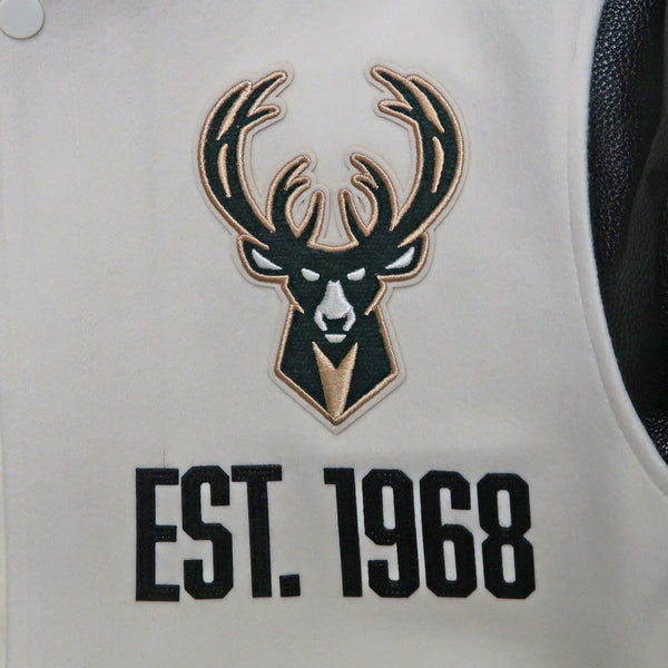 Pro Standard Milwaukee Bucks Modern Originals Rib Varsity Jacket