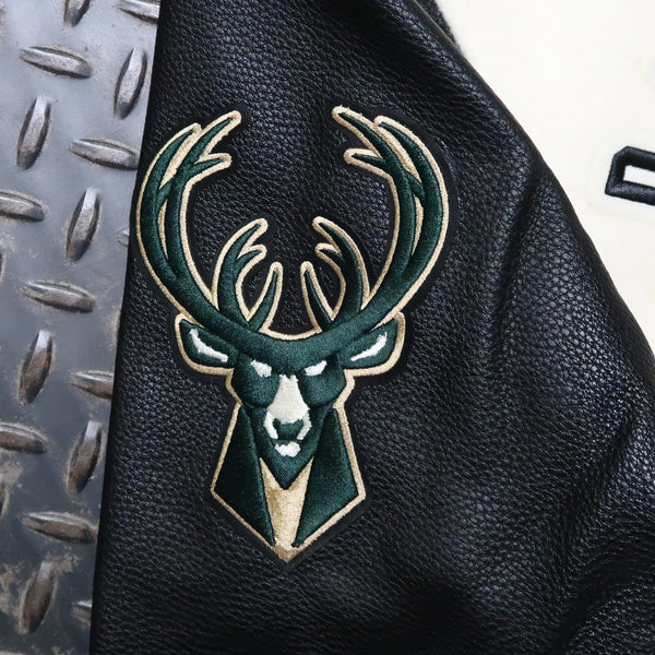Pro Standard Milwaukee Bucks Modern Originals Rib Varsity Jacket