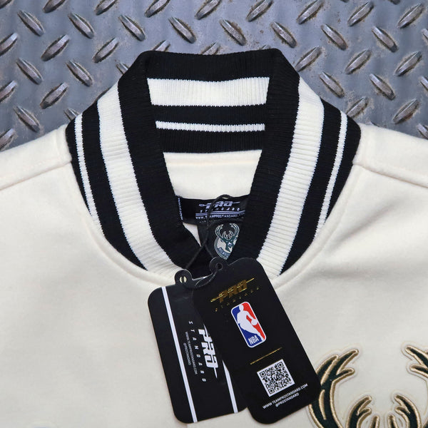 Pro Standard Milwaukee Bucks Modern Originals Rib Varsity Jacket