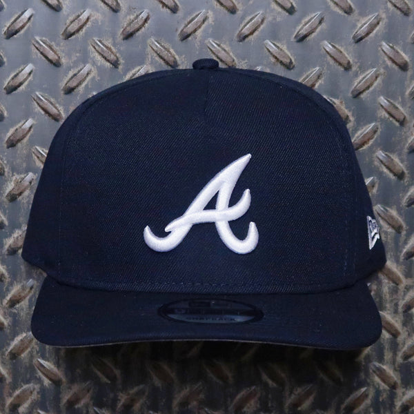 New Era Atlanta Braves 9FIFTY A-Frame Snapback Hat Navy White 60587179