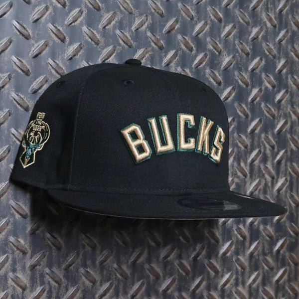 New Era Milwaukee Bucks Statement 9FIFTY Snapback Hat Black 60348832