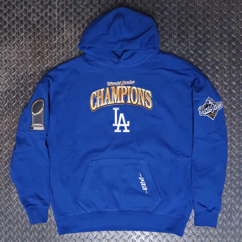 Pro Standard Los Angeles Dodgers World Series Champions 2025 Drop Shoulder Pullover Hoodie Blue LLD5316484-DBL