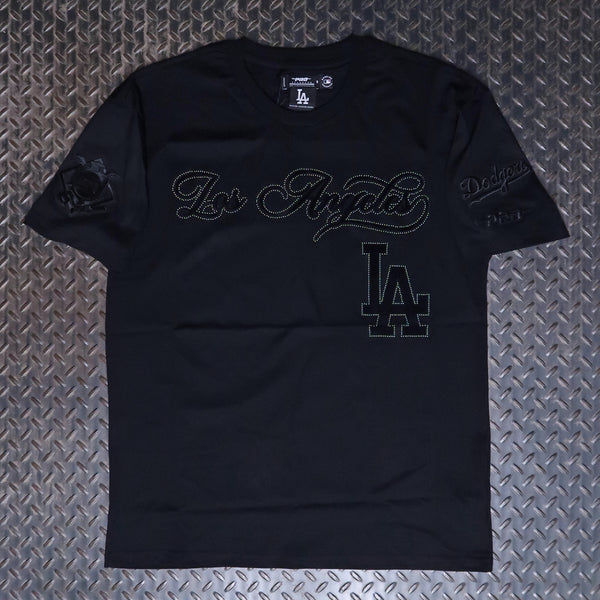 Pro Standard Los Angeles Dodgers Blackout Drop Shoulder T-Shirt Black LLD1315350-BLK