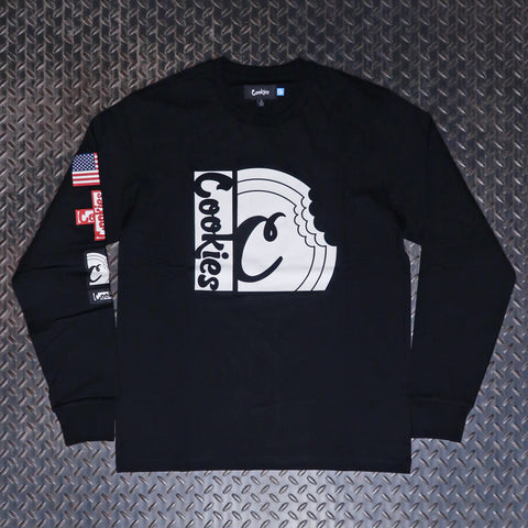 Cookies Search And Rescue Long Sleeve Knit T-Shirt Black CM254KLT02