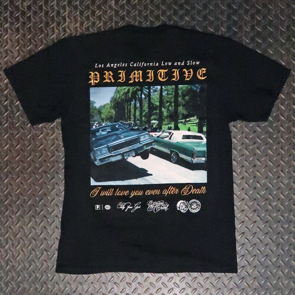 Primitive x Estevan Oriol Low And Slow Heavyweight Box T-Shirt Black PAPFA25113
