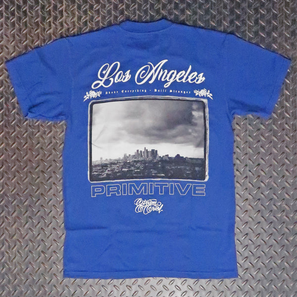 Primitive x Estevan Oriol City Of Angels Heavyweight Box T-Shirt Royal PAPF25112