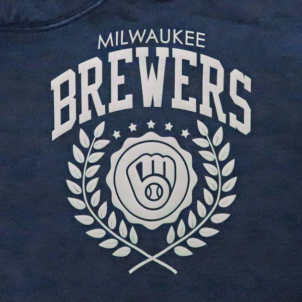 Pro Standard Milwaukee Brewers Street Team Enzyme Wash Drop Shoulder Hoodie
