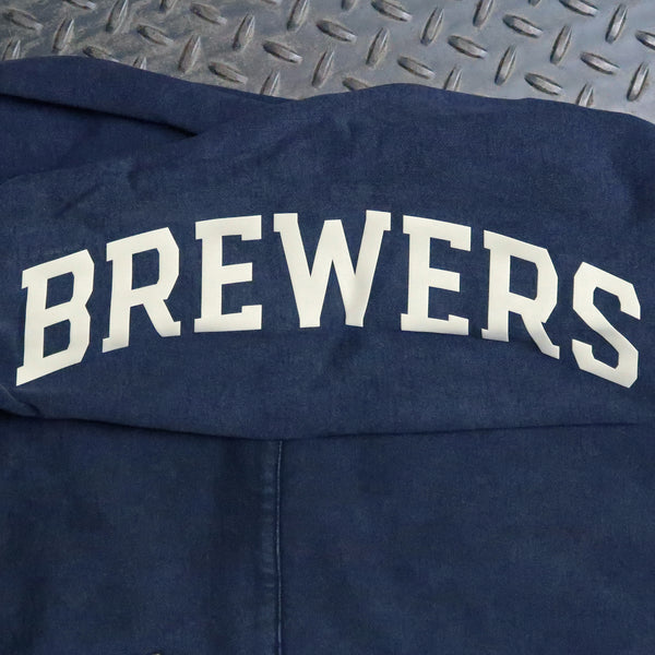 Pro Standard Milwaukee Brewers Street Team Enzyme Wash Drop Shoulder Hoodie