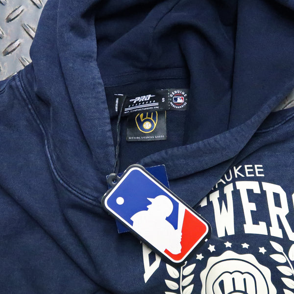 Pro Standard Milwaukee Brewers Street Team Enzyme Wash Drop Shoulder Hoodie