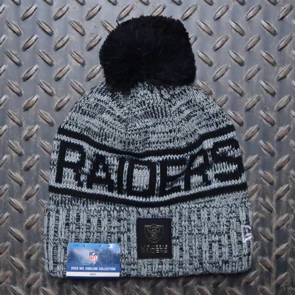 New Era Las Vegas Raiders Sport Knit Beanie Grey Black 6071656