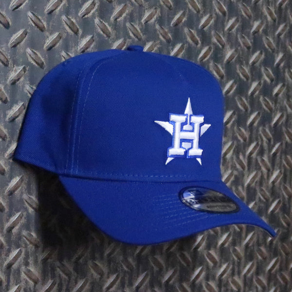 New Era Houston Astros 9FORTY A-Frame Snapback Hat Blue White 60587092