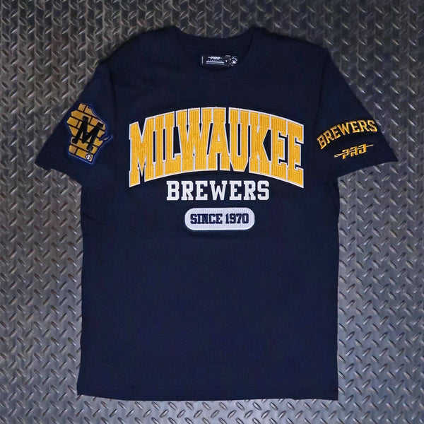 Pro Standard Milwaukee Brewers City Arch T-Shirt Midnight Navy LMB115339