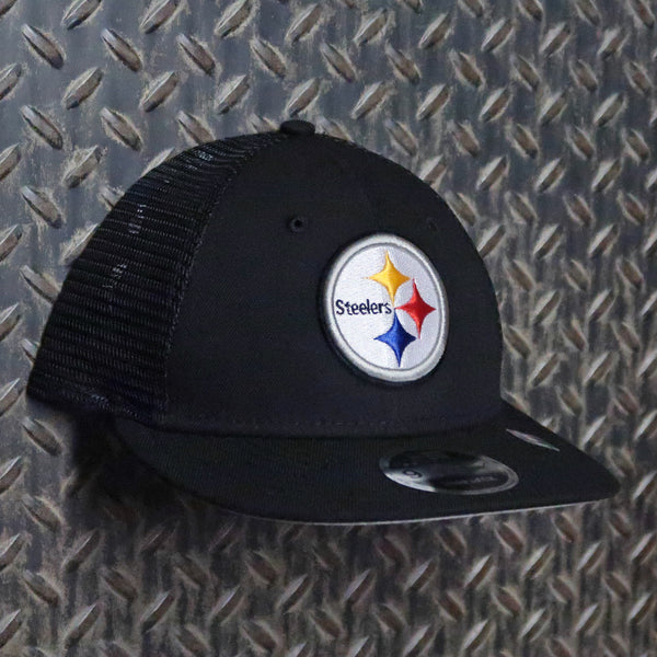 New Era Pittsburgh Steelers Low Profile 9FIFTY Snapback Trucker Hat Black 60592525
